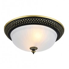 Πλαφονιέρα Οροφής Φ32cm 2xE27 230V Μεταλλική 955PETRA3S/BL